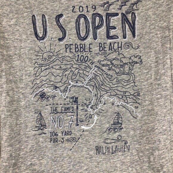 Polo Golf Pebble Beach Ralph Lauren Print Embroidered Details Tee Shirt - Picture 4 of 8